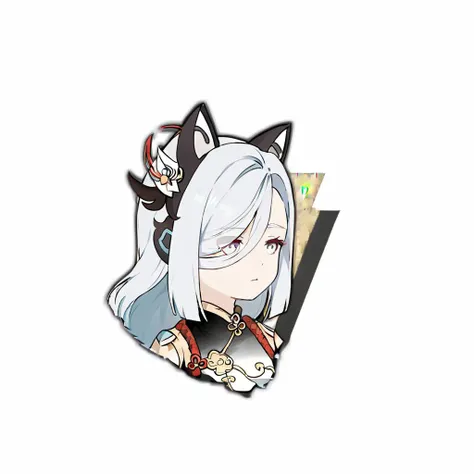 ffxiv battle talk portrait,simple background, white background, portrait,
shenhe \(genshin impact\),
cat ear headphones, <lora:kohaku_delta_style_npc对è¯å¾å:1>,