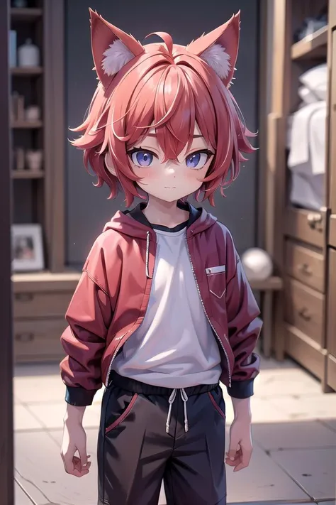 <lora:aki_sd_v10:0.5>,1boy, aki, crimson hair, animal ears, masterpiece, ultra detail