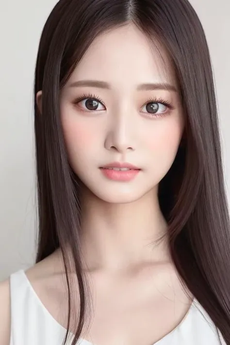 (RAW photo, best quality), (realistic, photo-realistic:1.3), best quality ,masterpiece, an extremely delicate and beautiful, extremely detailed ,CG ,unity ,2k wallpaper, Amazing, finely detail, masterpiece,light smile,best quality, extremely detailed CG unity 8k wallpaper,huge filesize , ultra-detailed, highres, extremely detailed, iu,asymmetrical bangs,short bangs,bangs,pureerosface_v1,beautiful detailed girl, extremely detailed eyes and face, beautiful detailed eyes,light on face,looking at viewer, straight-on, staring, closed mouth,black hair,long hair, collarbone, bare shoulders, longeyelashes, upper body,1girl,tztwtzuyu, (full body:1.3), (highly detail face: 1.5), (beautiful ponytail:0.5),beautiful detailed eyes, beautiful detailed nose, realistic face, realistic body, comfortable expressions,smile, look at viewer,comfortable expressions,
 <lora:tzuyuTWICE_tzuyuV156:0.7>