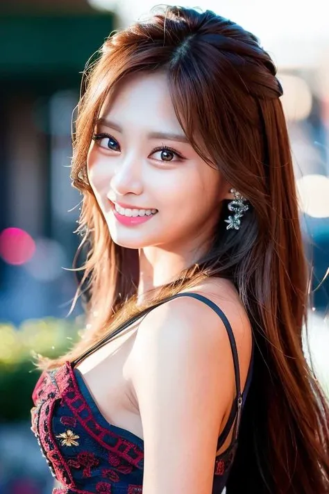 tztwtzuyu,(8k, best quality, masterpiece:1.2),(intricate details:1.4),(photorealistic:1.4),octane render, complex 3d render ultra detailed, studio soft light, rim light, vibrant details, ultra detailed, realistic skin texture, detailed face,(smile:1.2), extremely detailed CG unity 8k wallpaper, makeup,(detailed random background:1.2),(half body),
<lora:tzuyuTWICE_tzuyuV2:1>