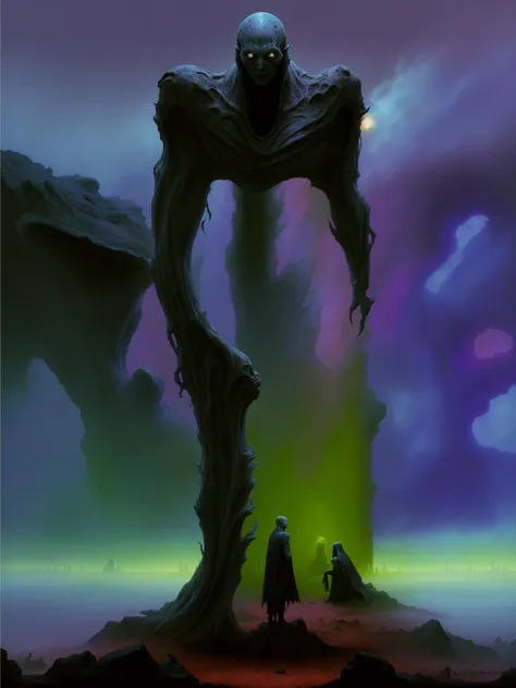 <lora:Zdzislaw_Beksinski_ArtStyle_selected:0.8>, horror sci fi poster, a haunted graveyard by zdzislaw beksinski, wayne barlowe, gothic, cosmic horror, lovecraftian, cold hue's, warm tone gradient background, concept art, beautiful composition, digital painting, trending on artstation, award - winning photograph, masterpiece, 8 k, uhd, art by artgerm