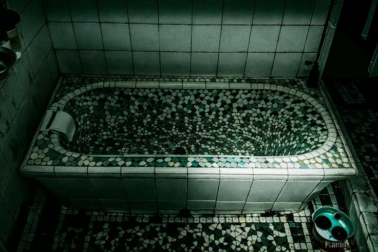 masterpiece, high quality, a bathtub ,8k uhd, dslr, soft lighting, high quality, film grain, Fujifilm XT3 <lora:100_Taiwan old bathtub_1v5_768_0001BD5e_NR128NA128off:0.8> , bathtub_\(Taiwan\) ,in dark ,eerie lights,weird atmosphere, gost, multiple views, candle,
Horror atmosphere