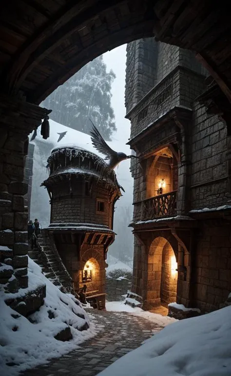 [ Orange dark cave with snowy illumination : 417 . candid view : 0.3]  <lora:detailer: 0.5>