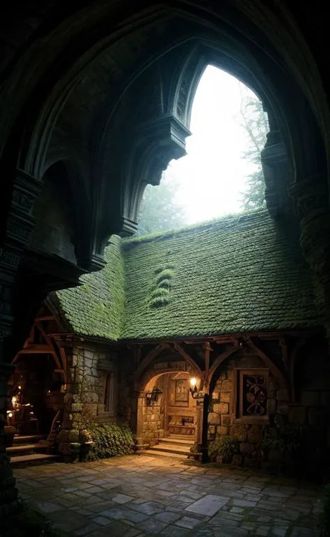 [ white dark cave with Orange illumination : green 417  : 0.3]  <lora:detailer: 0.5>