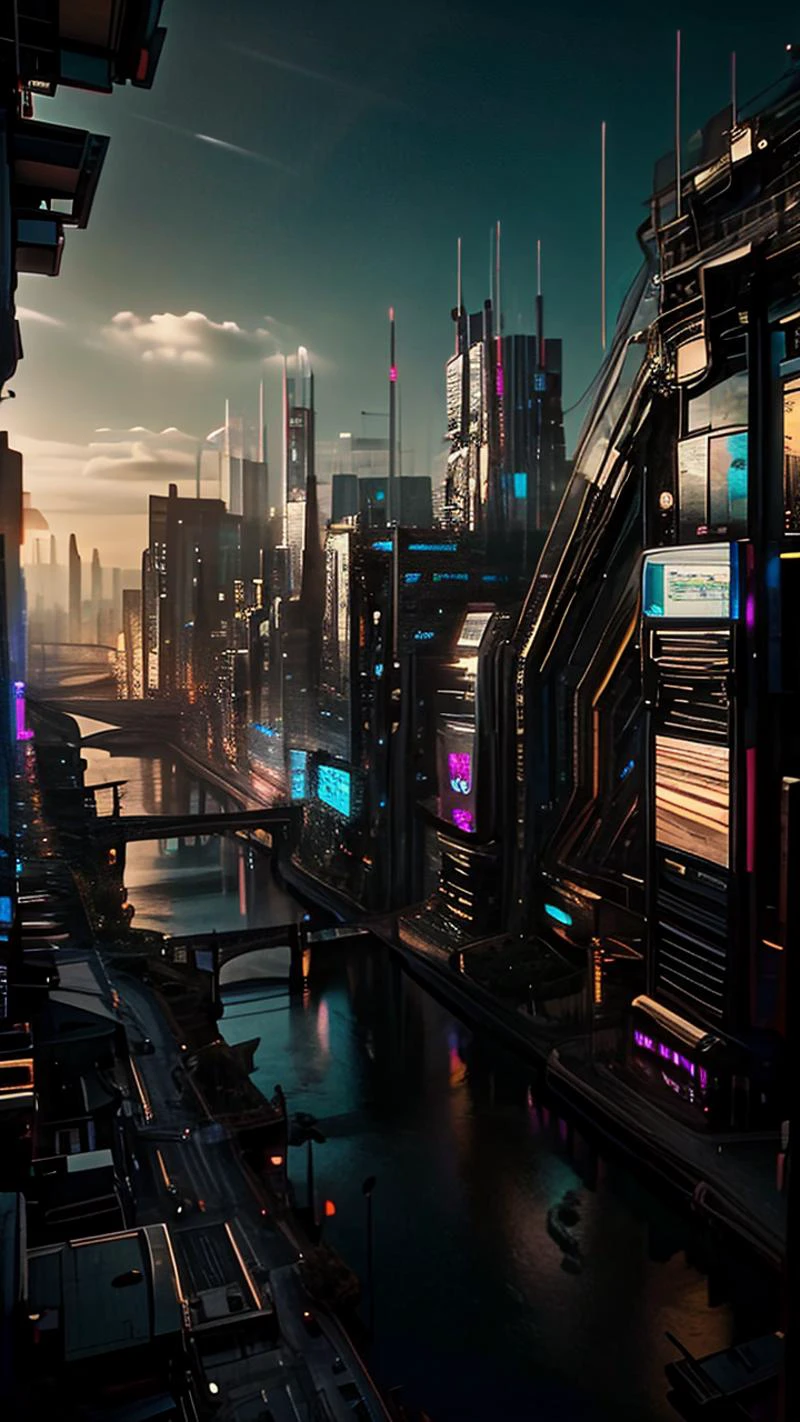 wallpaper, cinematic shot, high contrast, photoreal,best quality,masterpiece,ultra high res, distopia,very far view,city scene<lora:add_detail:0.24> <lora:more_details:0.24> <lora:TrashPunkStyle:0.26> <lora:CyberPunkAISD15:0.3> <lora:CyberPunkAI:0.7>