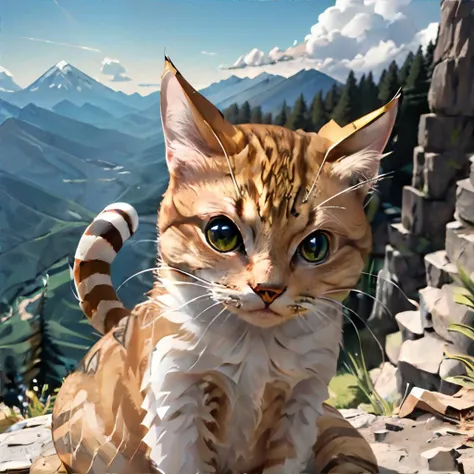 <lora:twcat:0.8>, TWcat, mountain climbing || masterpiece, perfect quality, sharp focus, shallow depth of field, 8k