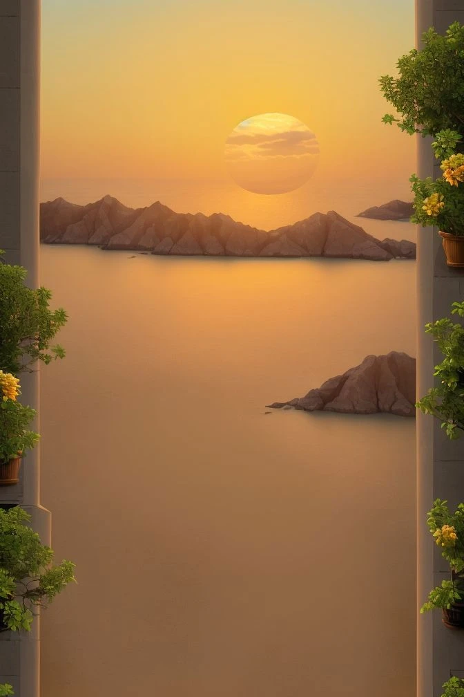 sunset, vertical scene, <lora:Vertical Scene:0.60>