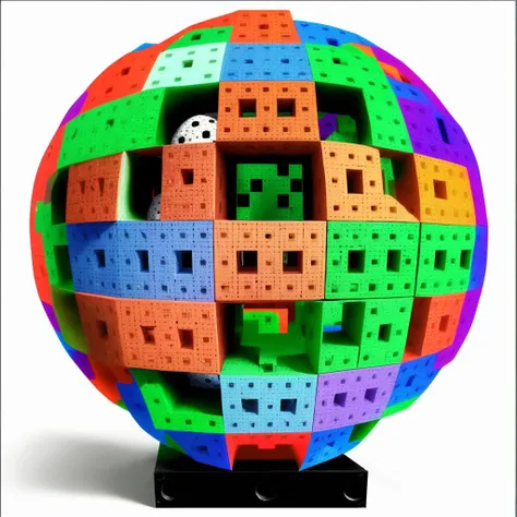 <lora:MENGERSPONGE:0.5> Menger Sponge , (sphere:1.5)