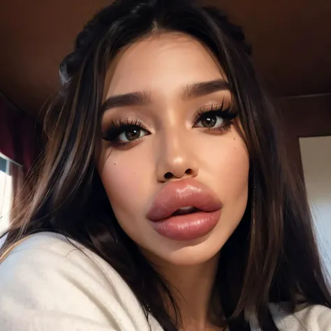 (best quality:1.1), 1girl, brown hair, beautiful face, cute,
big lips, (enormous lips:1.2), (huge lips:1.1), bimbolips <lora:BimbolipsV2-000003:0.8>,
8k, 4k, intricate, detailed face, detailed eyes