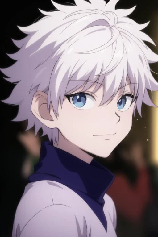 masterpiece, best quality, high quality, 1boy, solo, male focus, looking at viewer, upper body, <lora:killua_zoldyck:0.70>, killua_zoldyck