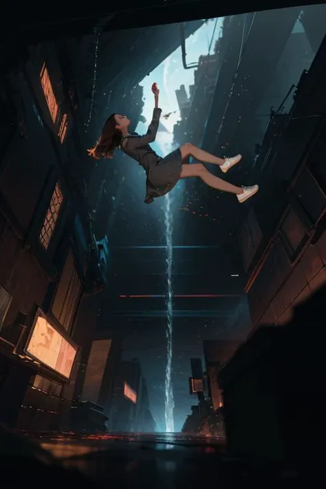 (masterpiece:1.3),(best quality:1.2),8k,absurdres,unity 8k wallpapper,(extremely detailed:1.3),highestres,solo focus,
1girl,floating,on back, (falling:1.3),falling_blur,<lora:falling_blur-10:0.6> ,(solo:1.3),(from below:1.2),midair,(depth of field:1.3),
<lora:lowRA:0.5> ,dark theme,evil,crush,dynamic,crazy,motion,