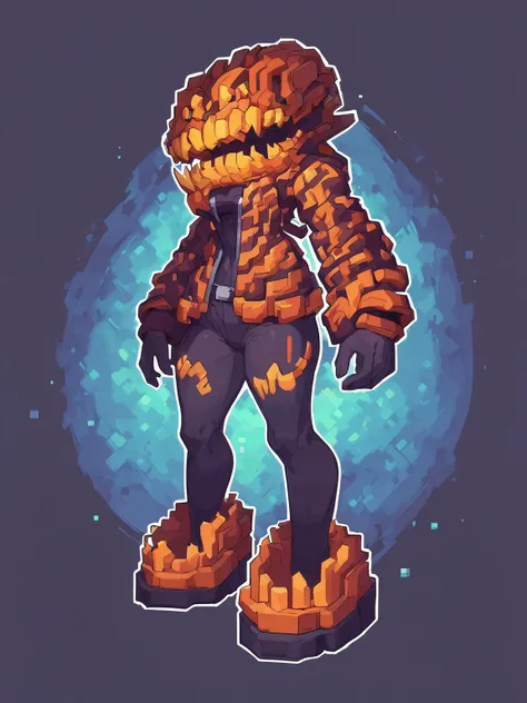 woman wearing a mimic style jacket, pixelated style,
<lora:Mimic_ani3.1_XL:1>