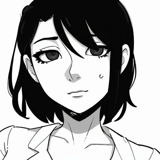 mature woman, closeup, headshot, monochrome, white background <lora:telepurte:1>