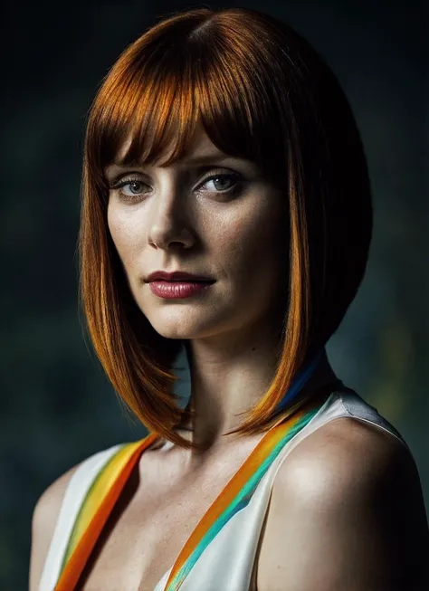 portrait of sks woman by Flora Borsi, style by Flora Borsi, bold, bright colours, rainbow Mohawk haircut, ((Flora Borsi)), <lora:locon_bdh_v1_from_v1_64_32:1>