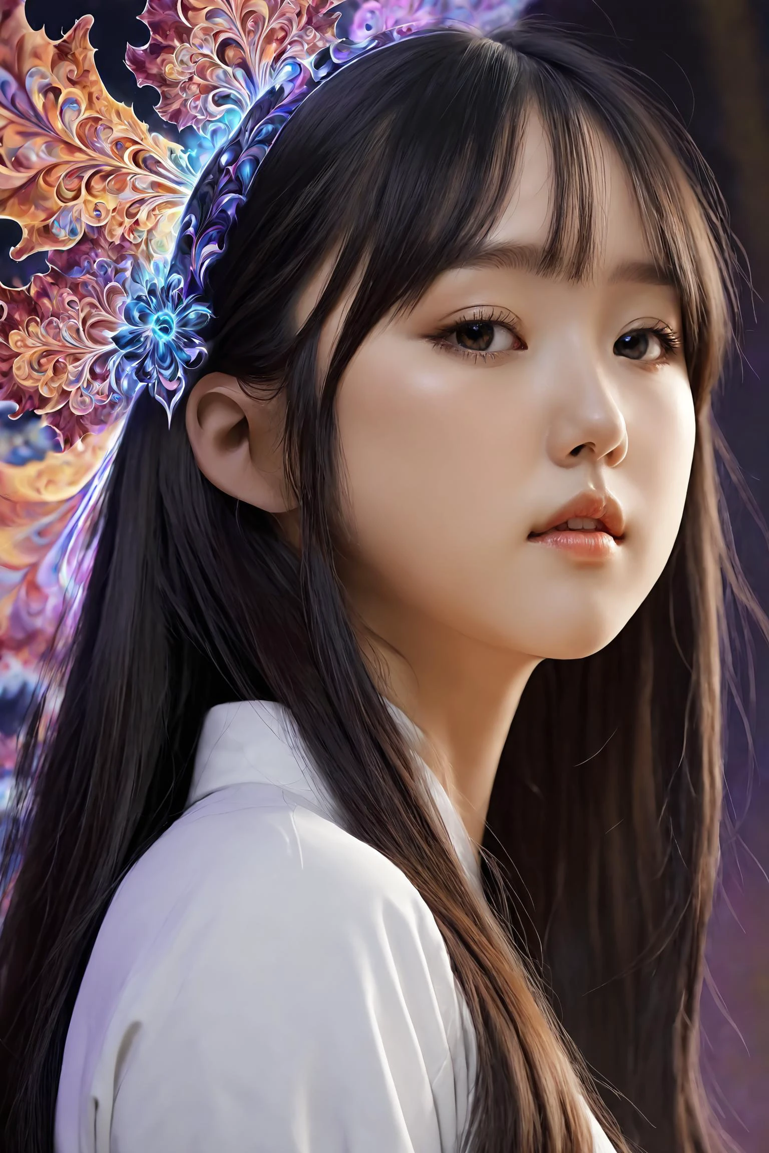 official art, highest details, beautiful and aesthetic, fractal art, colorful,
masterpiece, best quality, 1girl, <lora:kwFemale_Beta40-SDXL_v1:1>, asian,waifu