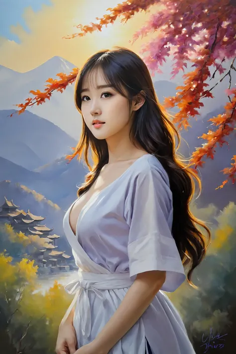 oil painting, vivid colors, beautiful light,
masterpiece, best quality, 1girl, <lora:kwFemale_Beta40-SDXL_v1:1>, asian