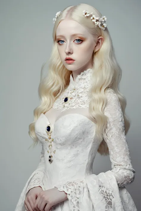 masterpiece, best quality, 1girl,  <lora:kwFemale_Beta40-SDXL_v1:1>, 
detailed skin texture,  hyper real photo, Albinism and Heterochromia by Bella Kotak, intricate fantasy dress, , PhaseOne, ,, photography, photo taken with a Hasselblad H4D, taken with PhaseOne IQ180, IQ160, IQ140, P65+, P45+,  extremely detailed, , perfect skin, detailed skin, hyper reality, perfect face,