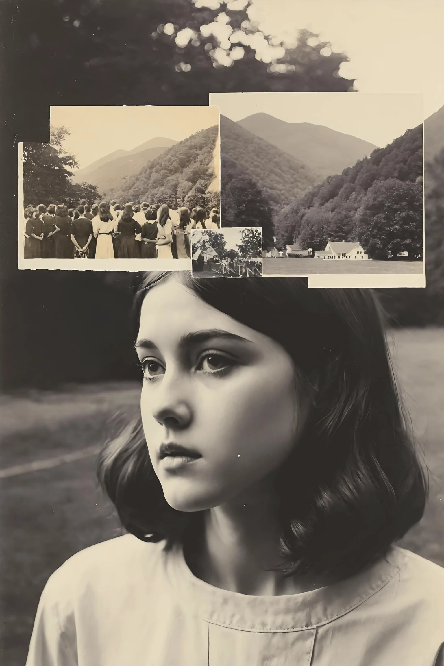 masterpiece, best quality, 1girl, <lora:kwFemale_Beta40-SDXL_v1:1>,
graphic artist's pareidolia photography work,music in her head ,dreamy collages, black mountain college, pop inspo, bold figuration, split toning ,hyper detailed