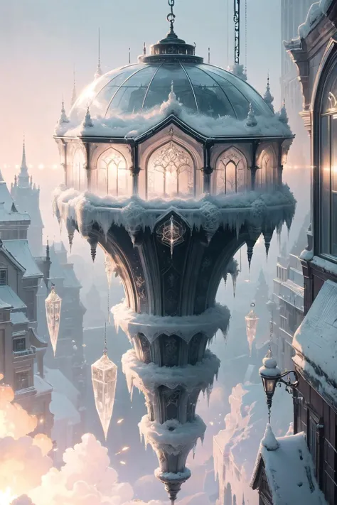 <lora:frosted-style-richy-v1:1>, frostedstyle, crystalline, frozen, ice,
(flying house:1. 1), capsule house, hanging in the air above the ground, front door epic, large glass windows, (apocalypse:1. 2), artstation, high detail, cinematic, epic realistic, detailed, fenghua zhong