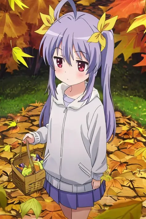 masterpiece, best quality,ultra detail,<lora:GoodHands-vanilla:0.8> <lora:anmnr01:0.3> <lora:add_detail:0.5>,1girl,from above, petite,miyauchi_renge_nonnonbiyori <lora:miyauchi_renge_nonnonbiyori:0.7>,outdoor,country road,autumn leaves,cinematic angle,autumn