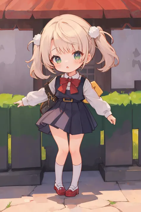 ((((ultra illustrated style:1.0)))),best quality,best animated,masterpiece,ray tracing, global illumination,school uniform,chibi,1girl, solo, standing,full body, looking at viewer, outdoors
<lora:Shigure Ui-000008:0.7><lora:chibi-000005:1>