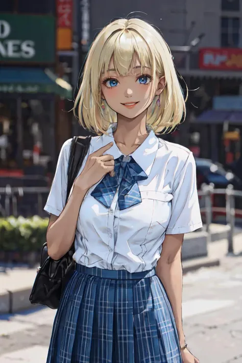 <lyco:jk_v2:0.7>jk, dark-skin,blonde hair, blue eyes,mini skirt, city, large breasts,
(best quality, masterpiece, RAW photo,ultra-detailed:1.2), <lyco:GoodHands-beta2:1.0>,1girl,solo,looking at viewer,smile