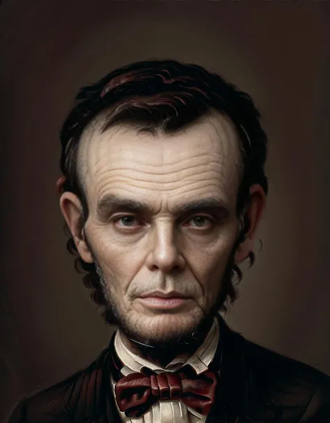 Masterpiece, best quality, hi res, 8k, hi res, 8k,  award winning , (sharp focus, intricate, highly detailed) <lora:markryden:1> markryden, a dead abraham lincoln