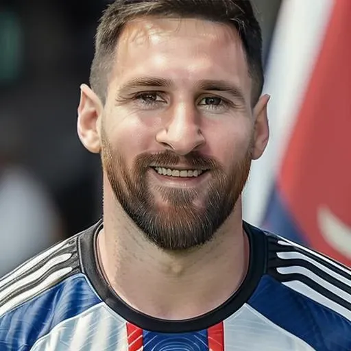 portrait photo of sks man (messi:1) with beard with football soccer jersey, high detailed face, <lyco:locon_perfecteyes_v1_from_v1_64_32:0.80><lora:MESSI3:1>