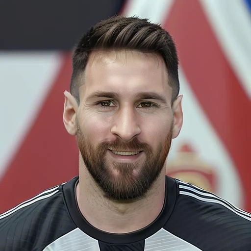 portrait photo of sks man (messi:1) with beard with football soccer jersey, high detailed face, <lyco:locon_perfecteyes_v1_from_v1_64_32:0.80><lora:MESSI3:1>