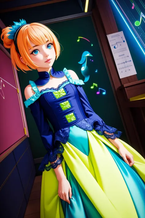 1girl, professional Renderman, majestic, overhead angle of a Cartelcore [1950'S|Skilled] Cobalt Blue, Electric Green and Neon Yellow ([Platypus|Restaurant] Music teacher:1.3) , in Expressive Peridot and Mohair clothes tailored by Marc Jacobs with Lace and Satin Brocade accessories, Action scene, plain Black background, dense indoors and city street, Snowy, deep focus, surrealism art, [ (designed by Takasaki Masaharu:0.7) , (Geof Kern:1.1) , (Fatima Ronquillo:1.3) ::1], Fine art, Depressing, Harajuku, Bloom light, Low shutter, Colorless, arcane, Peach background, photolab, RTX, futuristic
