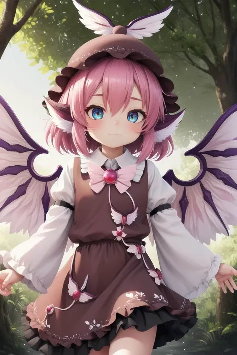 <lora:lorelei:0.8> mystia lorelei, 1girl,hat,pink hair,dress, animal ears,wide sleeves, wings,sneer,
wooden shrine, forest,sparkling eyes, energetic eyes,
The soft lighting and detailed surroundings create an immersive environment where imagination runs wild hyper-detailed,hyper-detailed face, high quality visuals, dim Lighting, sharply focused, octane render, 8k UHD