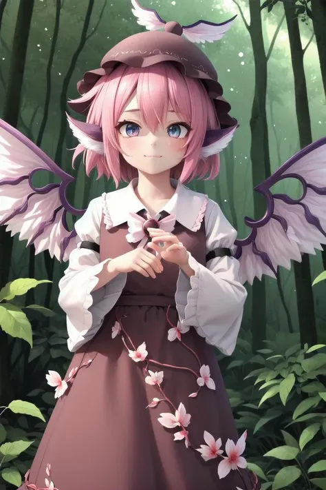 <lora:lorelei:0.8> mystia lorelei, 1girl,hat,pink hair,dress, animal ears,wide sleeves, wings,sneer,
wooden shrine in a forest,sparkling eyes, energetic eyes,
The soft lighting and detailed surroundings create an immersive environment where imagination runs wild hyper-detailed,hyper-detailed face, high quality visuals, dim Lighting, sharply focused, octane render, 8k UHD