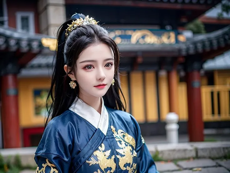 feiyu_clothes, blue fabric, gold embroidery, black bracer with golden embroidery, high ponytail, depth of field, night cityscape, (6+girls:1.5), ulzzang-6500v1.1, (original: 1.2), (realistic: 1.3) , beautiful girl with beautiful details, extremely detailed eyes and face, eyes with beautiful details, absurd, incredibly absurd, huge file size, ultra detail, high resolution, ultra detailed, best quality, masterpiece, illustration, ultra detailed and beautiful, ultra detailed, CG, unity, 8k wallpaper, amazing, fine Detail, masterpiece, top quality, official art, extremely detailed CG unity 8k wallpaper, cinematic lighting, (perfect shiny skin:0.6), slim and smooth lines, (floating), (small breasts:1), earrings , <lora:Feiyu_clothes_v1:0.8> <lora:koreanDollLikeness_v15:0.2>, masterpiece, best quality,