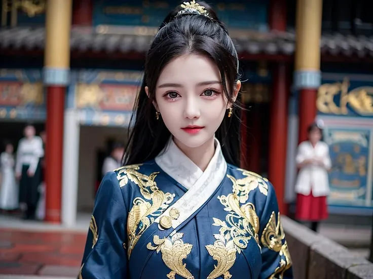 feiyu_clothes, blue fabric, gold embroidery, black bracer with golden embroidery, high hair bun, depth of field, night cityscape, (5girls:1.6), ulzzang-6500v1.1, (original: 1.2), (realistic: 1.3) , beautiful girl with beautiful details, extremely detailed eyes and face, eyes with beautiful details, absurd, incredibly absurd, huge file size, ultra detail, high resolution, ultra detailed, best quality, masterpiece, illustration, ultra detailed and beautiful, ultra detailed, CG, unity, 8k wallpaper, amazing, fine Detail, masterpiece, top quality, official art, extremely detailed CG unity 8k wallpaper, cinematic lighting, (perfect shiny skin:0.6), slim and smooth lines, (floating), (large breasts:1), earrings , <lora:Feiyu_clothes_v1:0.8> <lora:koreanDollLikeness_v15:0.2>, masterpiece, best quality,