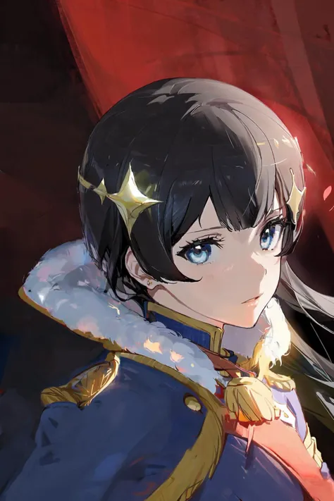 masterpiece, best quality,soloï¼a girl, serene expression, looking at viewer,solo,sparkling_eyesï¼starlightï¼starry nightï¼ <lora:guang:0.9>