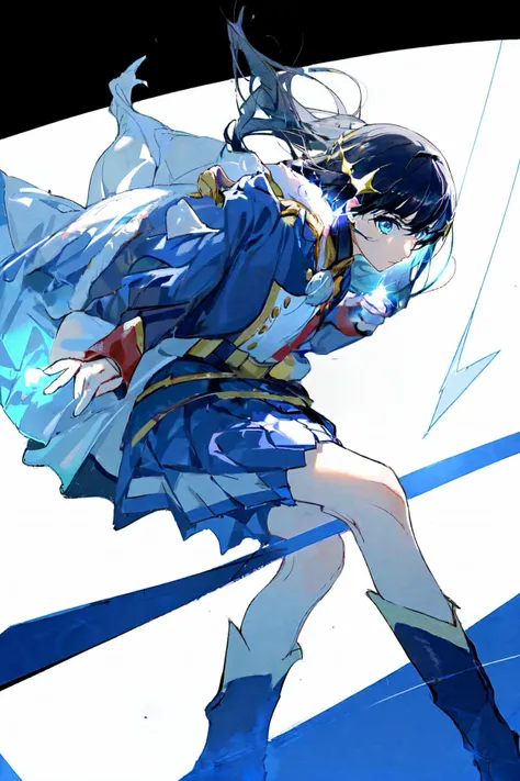 masterpiece, best quality,soloï¼a girl, serene expression, looking at viewer,full bodyï¼solo,sparkling_eyesï¼starlightï¼starry nightï¼ <lora:guang:0.9>