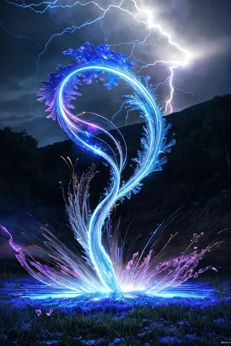 [official art : real life photo : 0.5],
surreal sapphire, particles, flaming tornado, water splash, [intricate chain lightning:1], grass, volumetric lighting, ambient occlusion, [fractal art:1]