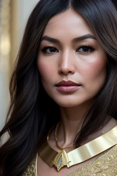 beautiful woman (G3mm4Ch4n:.99), perfect hair, (((fine gold jewellery:1.2))), ((portrait)), (closeup:1.2), ((from the waist up)), (((  living room[::3] :1.2 ))), natural skin texture,  ((  Culottes and batwing top :1.2)), 24mm, 4k textures, soft cinematic light, adobe lightroom, photolab, hdr, intricate, elegant, highly detailed, sharp focus, ((((cinematic look)))), soothing tones, insane details, intricate details, hyperdetailed, low contrast, soft cinematic light, exposure blend, hdr, faded, now, ("I've got a bad feeling about this.":1.1)