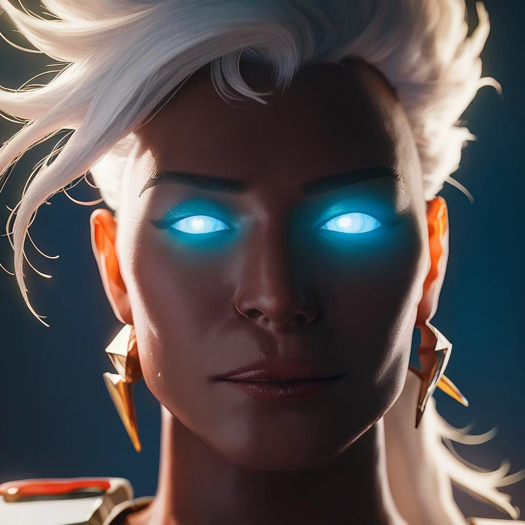score_9, score_8_up, score_7_up, <lora:st0rm1:1> st0rm1, 1girl,solo, glowing eyes, no pupils,superhero costume, frontal view, jewelry, earrings, <lora:43stl1ght1ngXLP2:0.7> 43stl1ght1ng, low light, dramatic lighting, darkness,eye lighting,