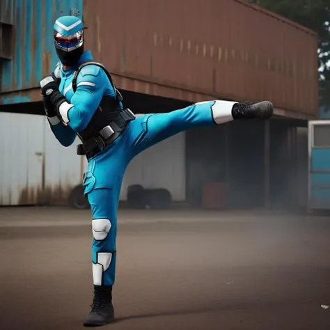 a man, masked,  dressed as a superhero, trailer park, usa , detailed eyes, highly detailed, photography, ultra sharp, film, bokeh, professional, 4k  <lora:Vigilante1024-000390:0.9>