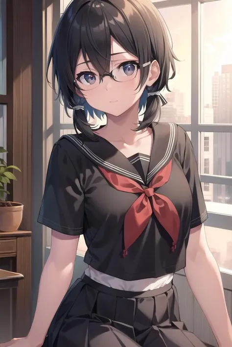 small breasted girl, short, elementary school student, blue hair, fishtail braid, blue eyes, round eyes, shy, shy, , short, young face, short height, , glasses with no edges,flat chest,night,park，walking，night, dark, lights out, moonlight,，her bra is visible, (a white bra:1.5)，(skirt lift :1.6)，panty shot，white panties