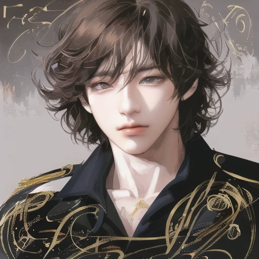 DBfantasyart style, masterpiece, 1boy, a beautiful portrait of a long haired male, manhwa, highly detailed, 8K resolution