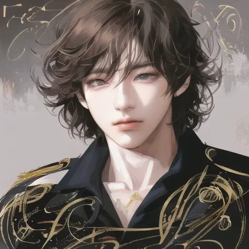 DBfantasyart style, masterpiece, 1boy, a beautiful portrait of a long haired male, manhwa,  highly detailed, 8K resolution