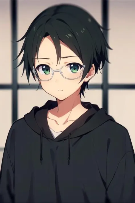 masterpiece, best quality, , 1boy, solo, male focus, looking at viewer, upper body, depth of field, <lora:kengo_suguri:0.70>, kengo_suguri, black hair, green eyes, , burglar costume, The Isle of the Dragon,