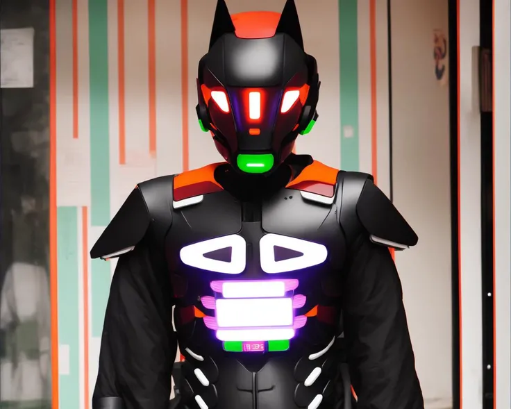 textless, photo of a Cybernetic Samurai in Neo-Edo-Tokyopunk, (photography by Cyber-Samurai:1.2)