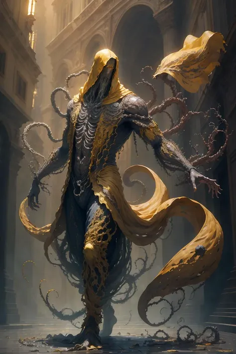 best quality, masterpiece, ultra high res, (photo realistic:1.4),  surrealism, dream-like,hastur, king in yellow, <lora:Hastur-000001:0.9>
a fantasy creature, Dancer, grace, elegance, captivating movements, performance, entrancing dance, combat agility,