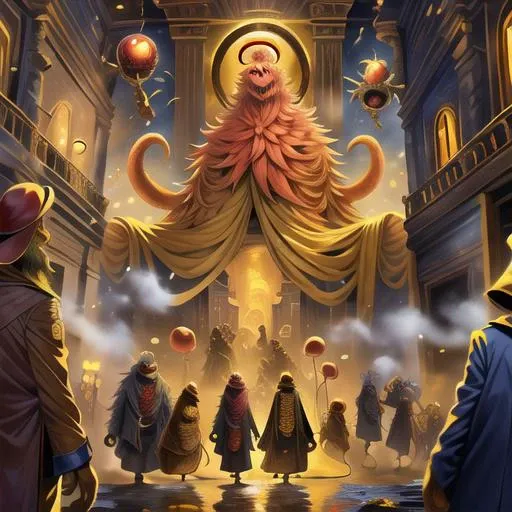 <lora:Hastur:1> <lora:Muppets:1> MuppetManiaAI, hastur, king in yellow attends the theater, high quality, highres, sharp details, amazing award winning composition and masterpiece, rule of thirds, light particles,