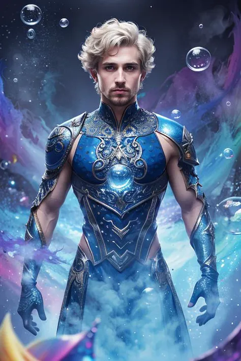 photo, masterpiece, 8k, (best quality:1.3), complimentary colors, (dramatic lighting:1.1), (intricate details:1.1), subsurface scattering, ultrarealistic, <lora:detail_slider_v4:1.0>,
(1man, wrinkled face, old male:1.2), wise, light blue eyes, graying hair, high-fade,
Style-GravityMagic, portrait, solo, half shot, looking away, detailed background, detailed face, ( theme:1.1), bubble-mage, casting spell, colorful sorcerer robes, surrounded by colorful bubbles, floating orbs, large bubbles, wisps of magic, vortex, floating particles, foam, transclucent, swirling bubbles, ethereal aura, bubbles in background, dazzling colors, bright lighting, wind, ethereal atmosphere,