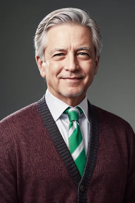(best quality, masterpiece:1.2), (1man, wrinkled face, old male:1.2), wise, silver eyes, graying hair, comb over, Style-GravityMagic, portrait, looking at viewer, solo, half shot, detailed background, detailed face, (<lora:WorldofMist:0.6>, worldofmist theme:1.1), hogwarts student, smiling, adventurous, (slytherin :1.1), necktie, cardigan, casting spell, hogwarts in background, ethereal atmosphere,