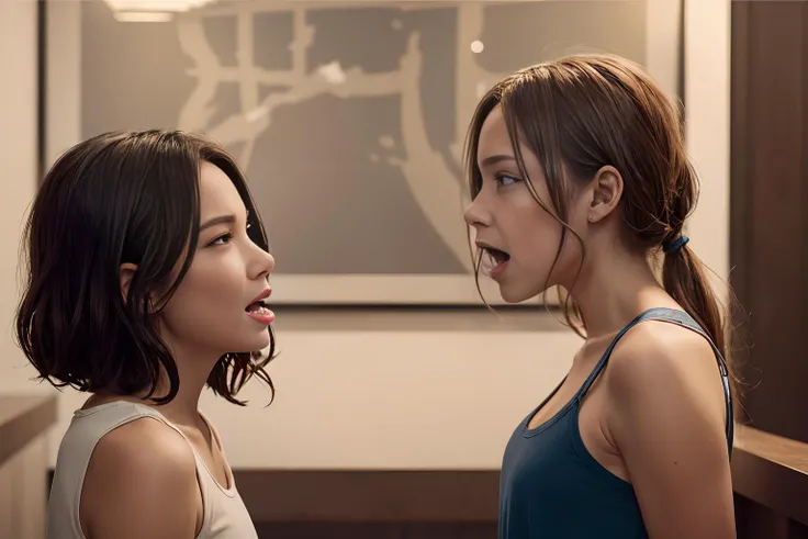 (masterpiece), best quality, two friends arguing over nothing, animated argument over nothing